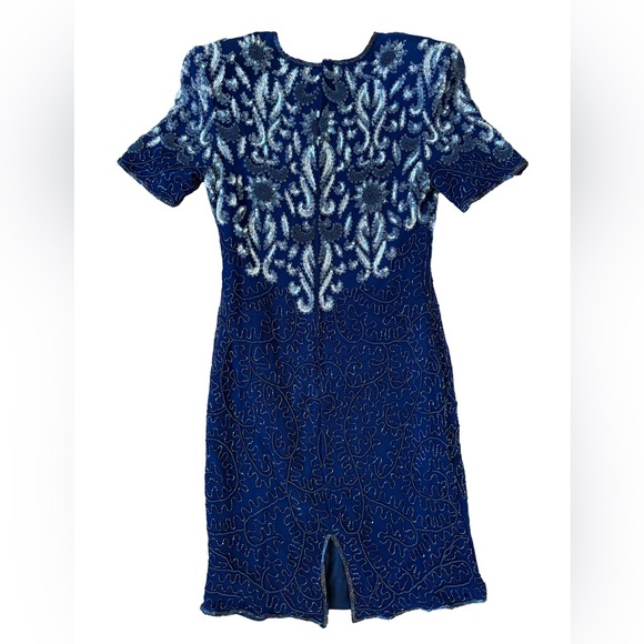 Vintage Night Vogue Sequinned Beaded Evening Dress - Picture 5 of 11